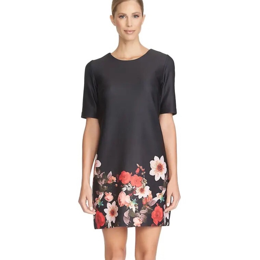 'Majestic Floral' Scuba Knit Shift Dress